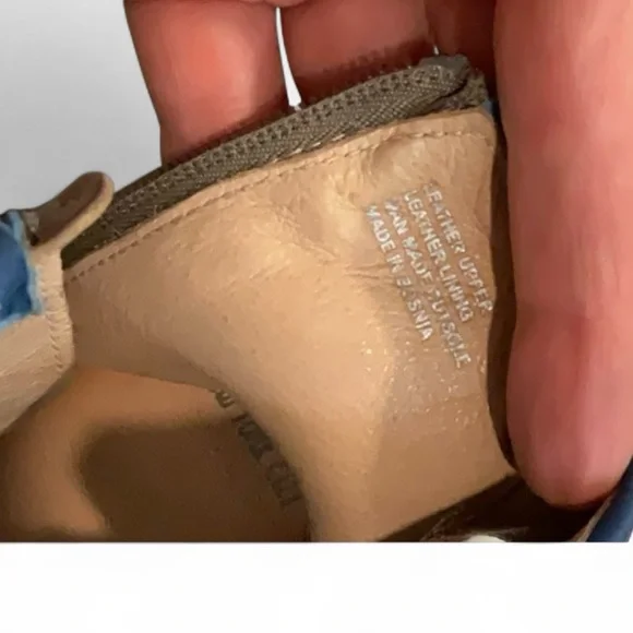 MIZ MOOZ sandals flats ankle w buckle strap cuff Blue Open-Toe back ZIPPER 42 - Picture 11 of 16